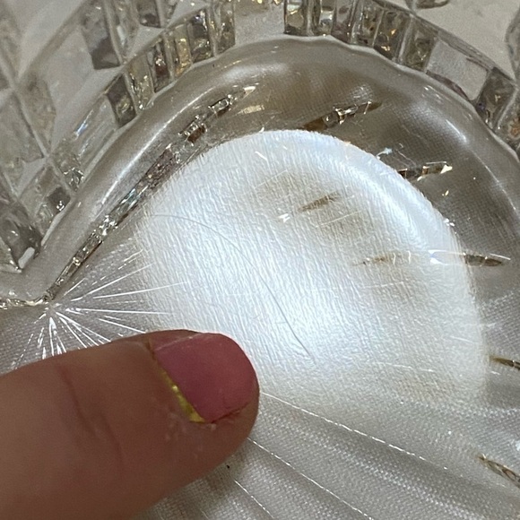 European Crystal. Genuine Hand Cut Lead Crystal Heart From Poland. 24% Pbo - Picture 13 of 16